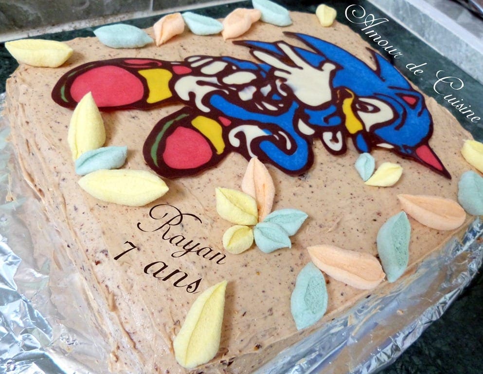 gateau d'anniversaire Sonic pour garçon Amour de cuisine