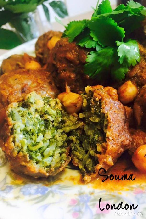 tajine de boulettes viande hachee et epinards