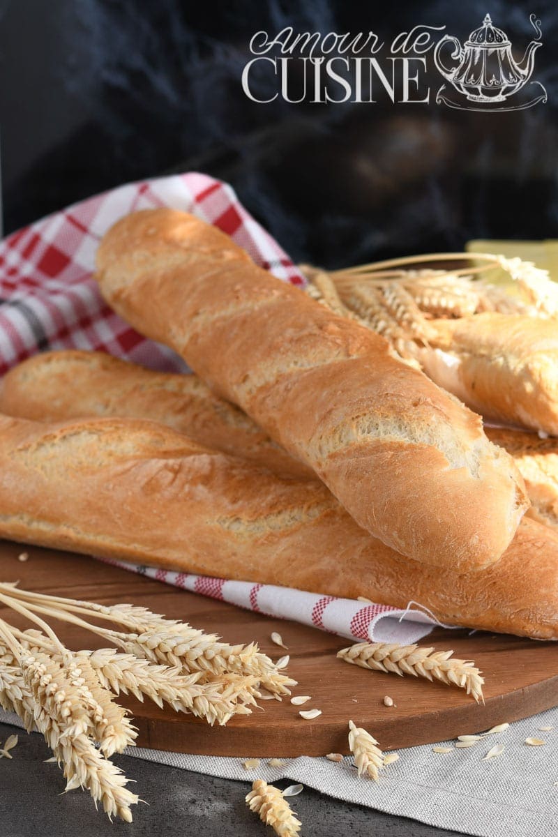 recette de pain baguette française sans pétrissage