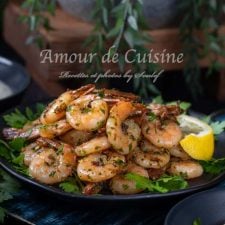 Crevettes sautées à l’ail et persil