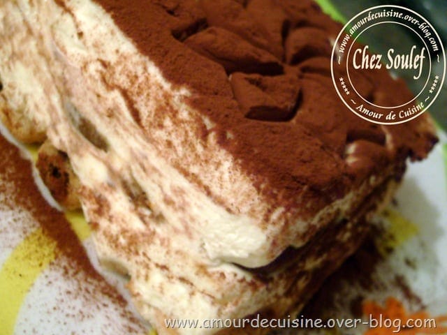 Tiramisu première recette du blog de Soulef