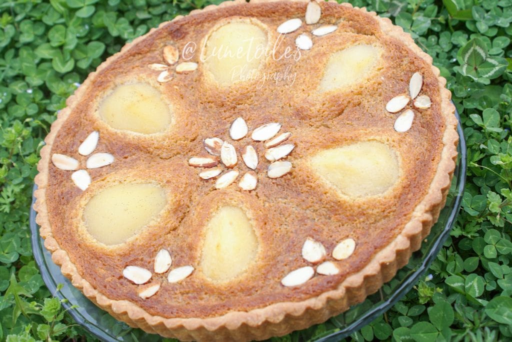 Pear and almond tart