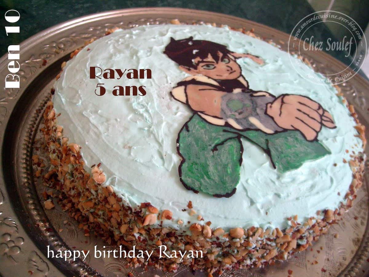 Gateau d'anniversaire Ben 10 à base de gateau yaourt