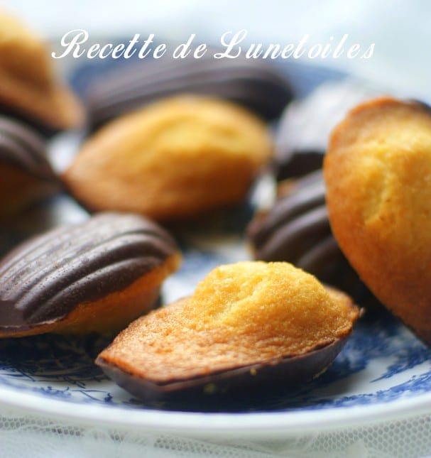 madeleine avec coque de chocolat