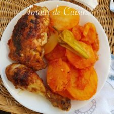 Recette de poulet palestinien, dajaj mahlous au four