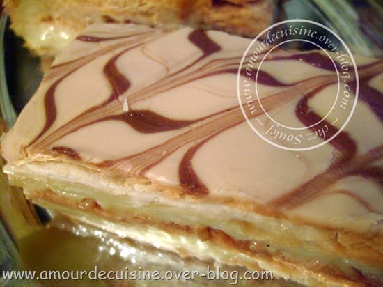 Milles feuilles au fondant au cafe