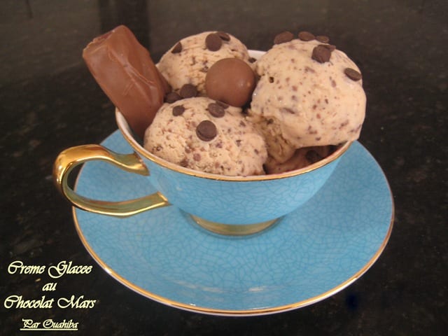 Creme glacee au Chocolat et Mars
