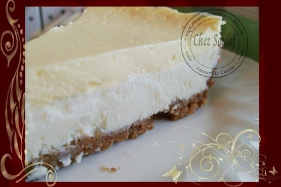 Cheesecake chocolat blanc – amandes