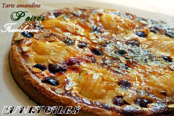 tarte amandine poires framboises