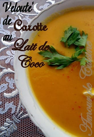 velouté de carotte au lait de coco maison