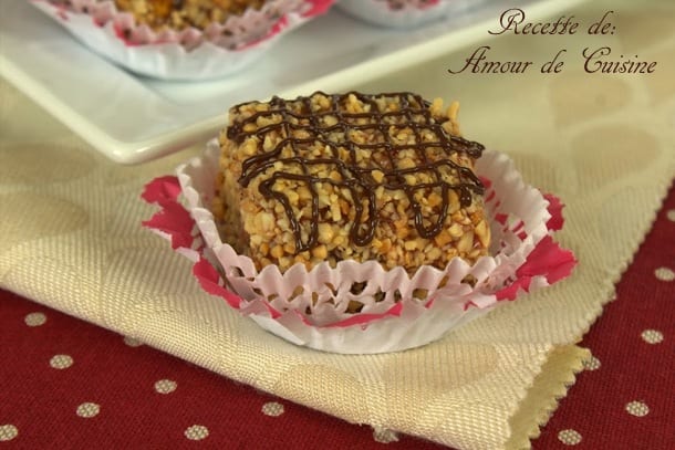 gateaux milles feuilles confiture et cacahuetes