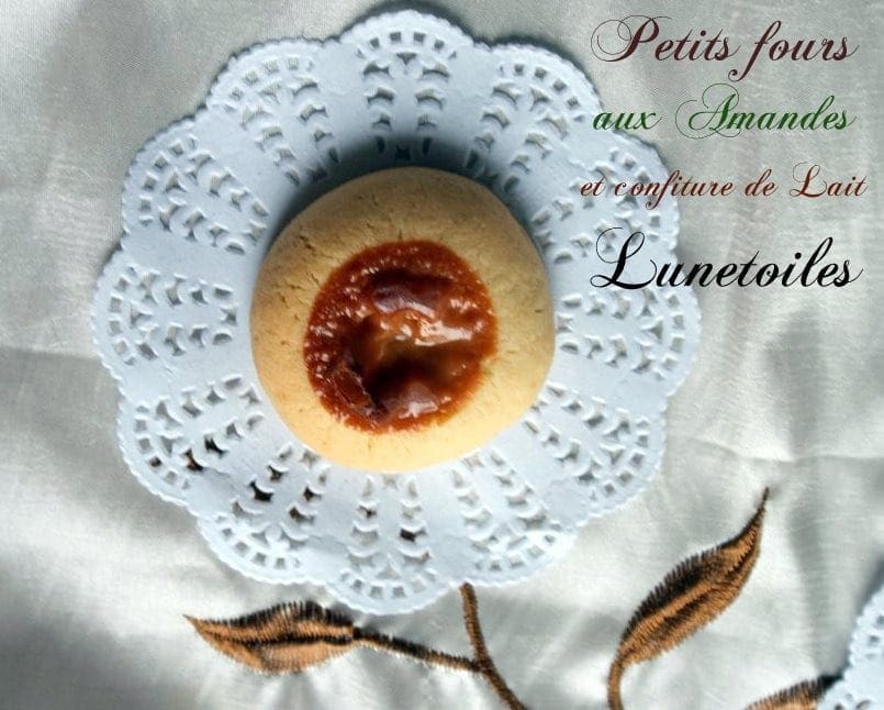 petits fours aux amandes et confiture de lait (bredele)