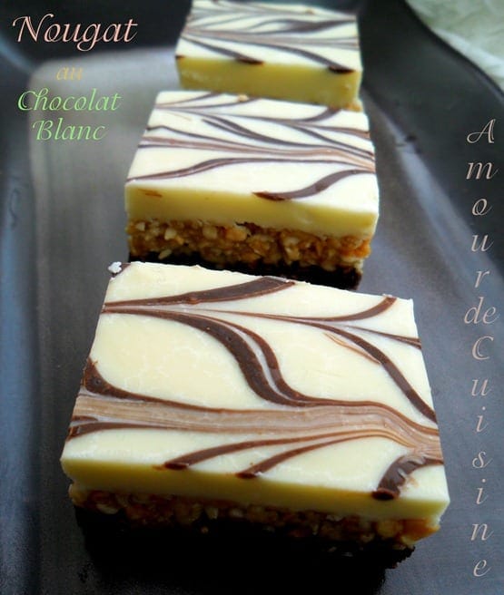 Nougat au chocolat blanc