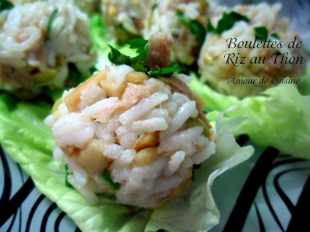 boulettes de riz au thon