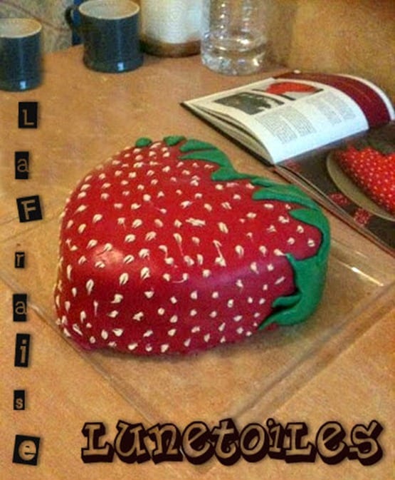 la fraise, gateau d'anniversaire le fraisier