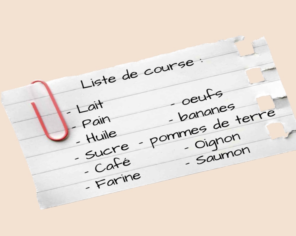 Liste de courses à télécharger gratuitement