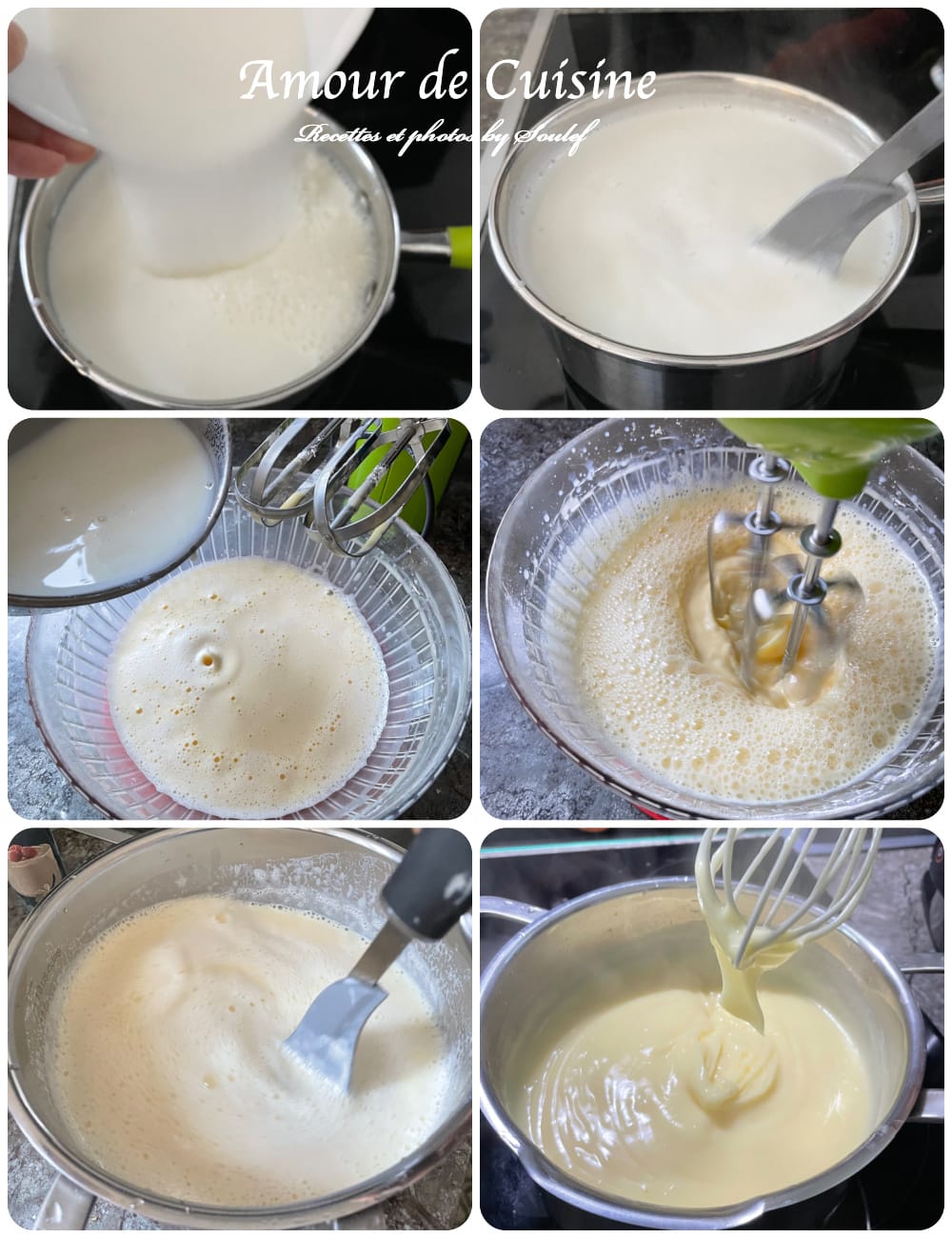 suite de la preparation de la creme pâtissière 