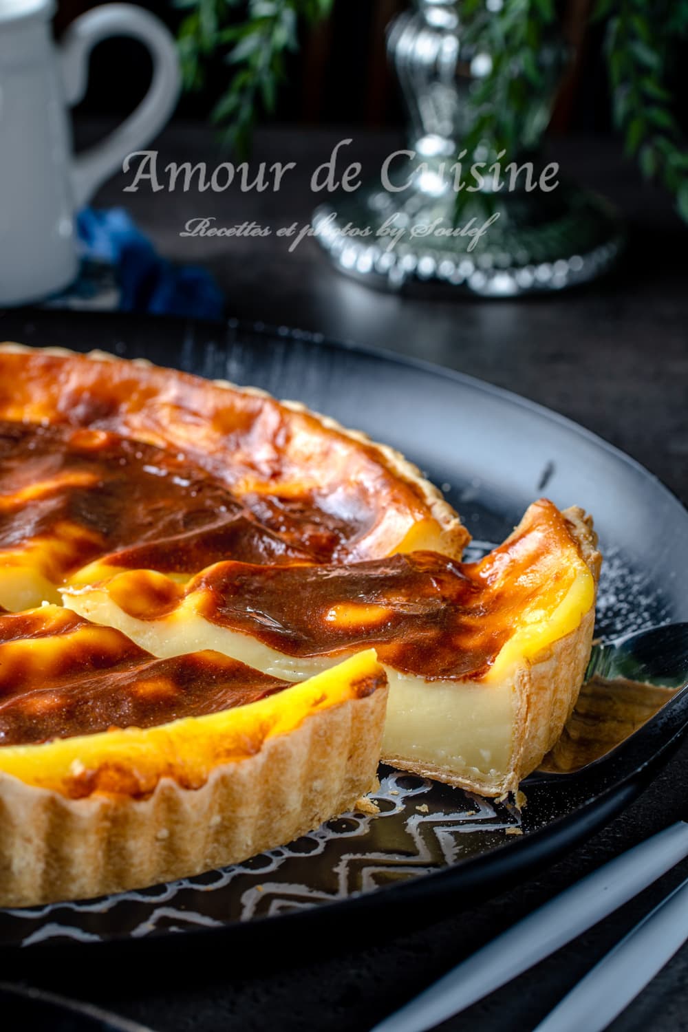 flan patissier à la pate feuilletée