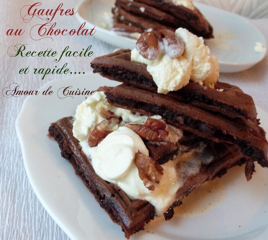 Gaufres au chocolat façon brownie