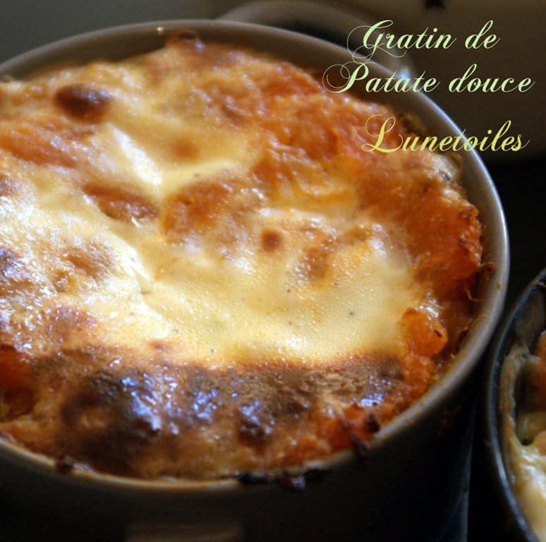 gratin de patate douce dans de mini cocotte