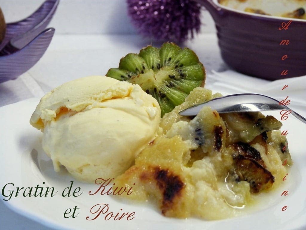 gratin de kiwis et de poires