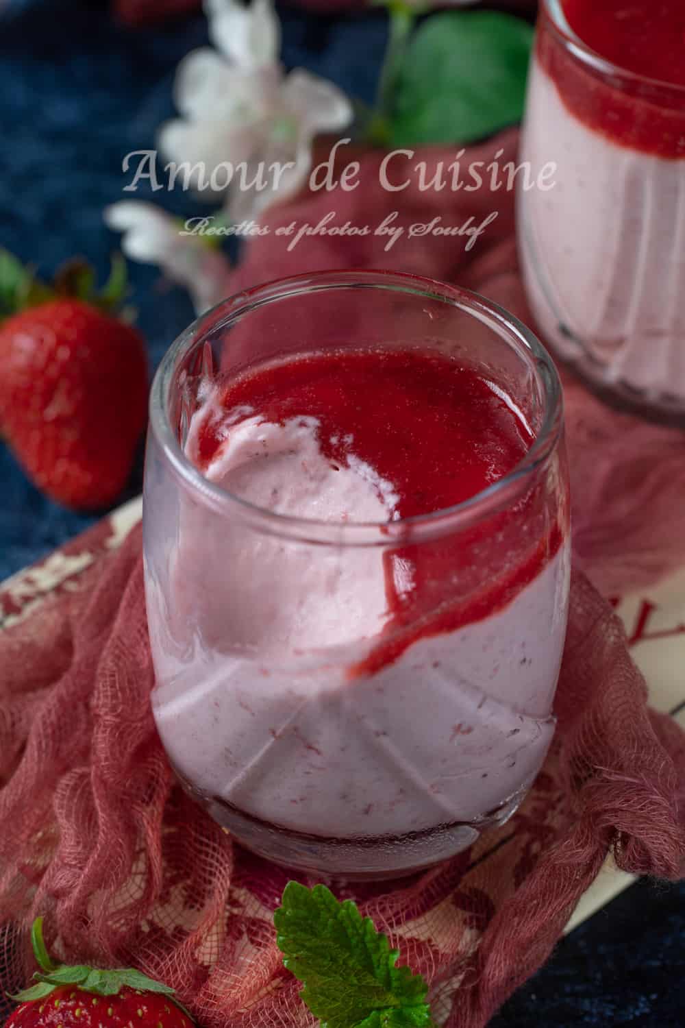 mousse à fraises à la gelatine ou sans