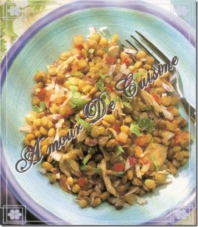Salade Au Thon Et Lentilles Amour De Cuisine