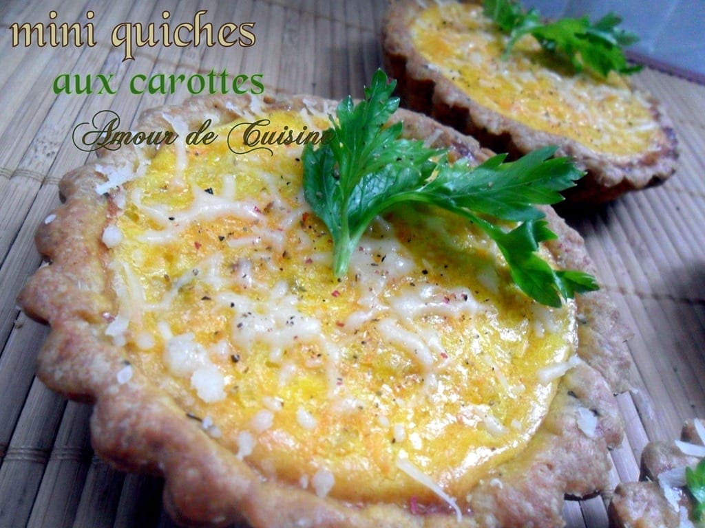 mini quiches aux carottes