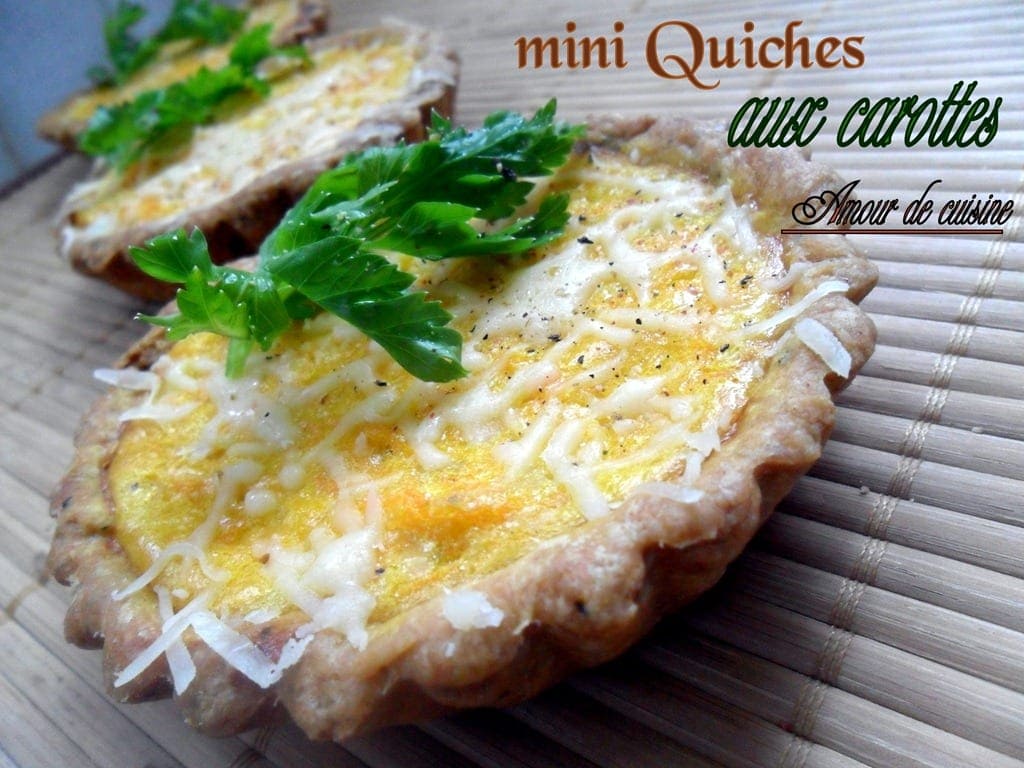 mini quiches aux carottes