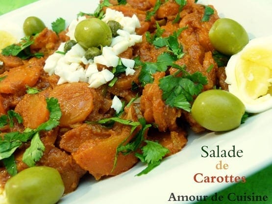 salade de carottes a la chermoula (entrée froide)