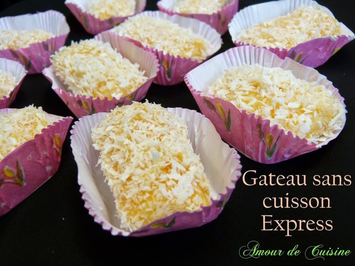 gâteau sans cuisson très rapide et facile