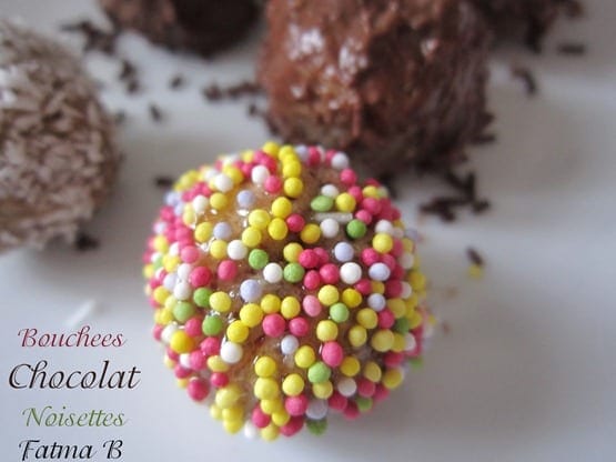 bouchees chocolat noisettes