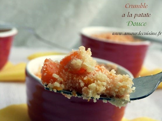 crumble a la patate douce et carotte