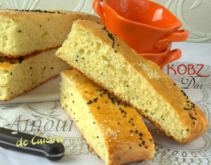 pain maison, khobz dar à la semoule et farine