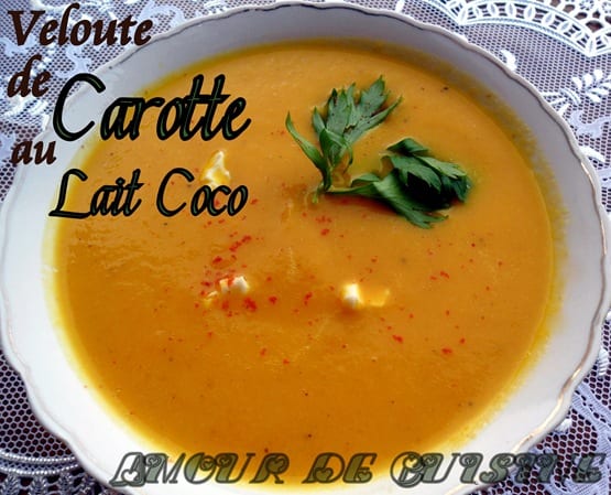 velouté de carotte au lait de coco maison