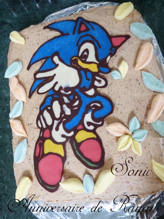 gateau d'anniversaire Sonic pour garçon - Amour de cuisine