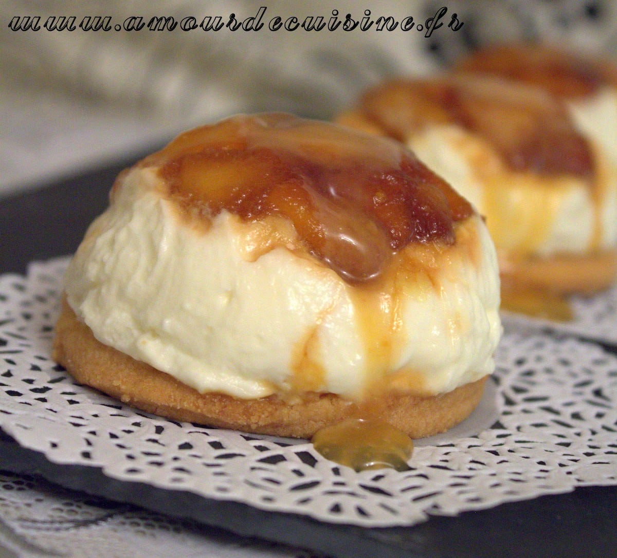 dessert cremeux pommes caramelisees