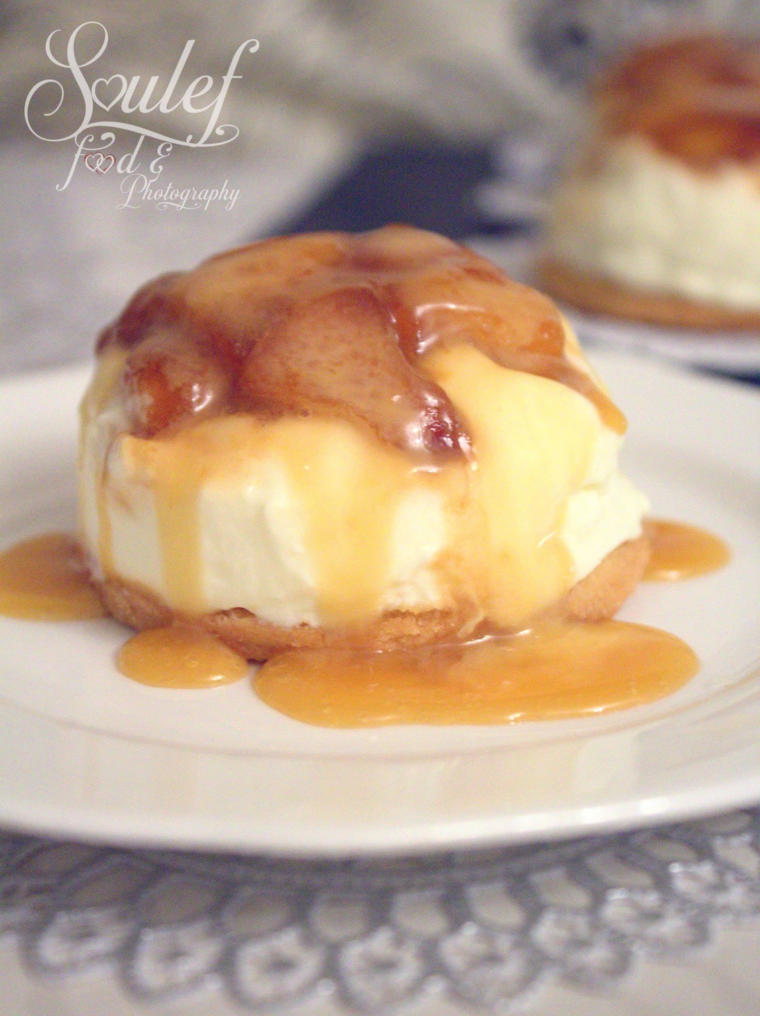 gateau mousse ricotta et pomme caramelisees