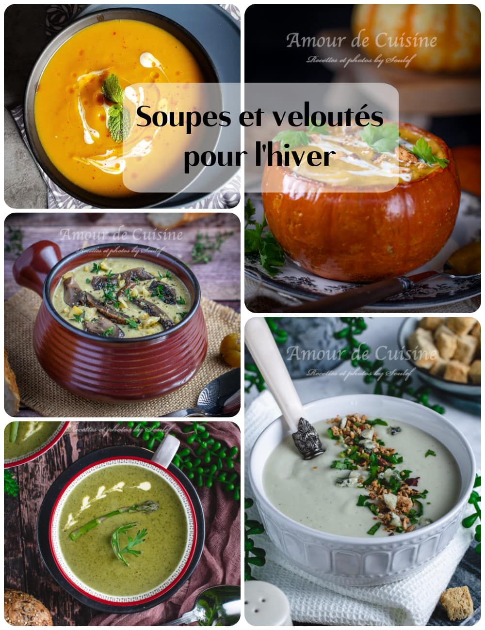 Soupes et veloutés pour l'hiver