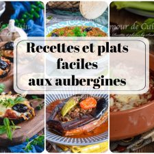 recettes et plats faciles aux aubergines