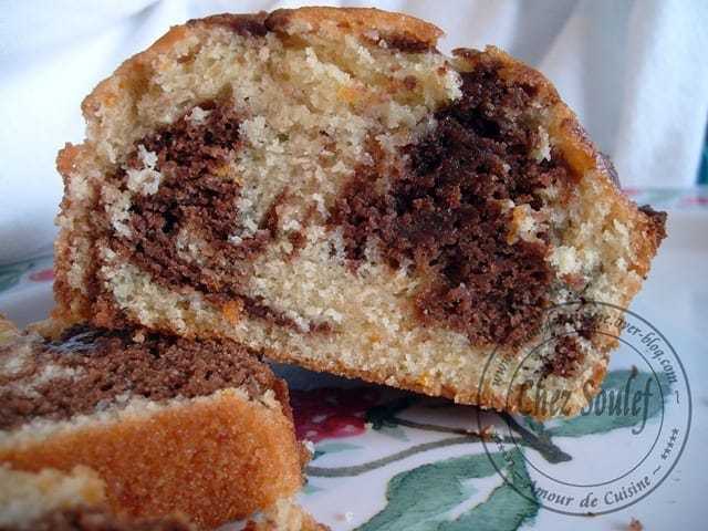 cake marbré chocolat/orange