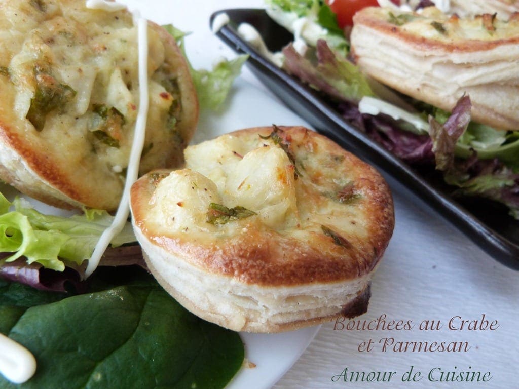 amuse bouche / bouchées de crabe au parmesan