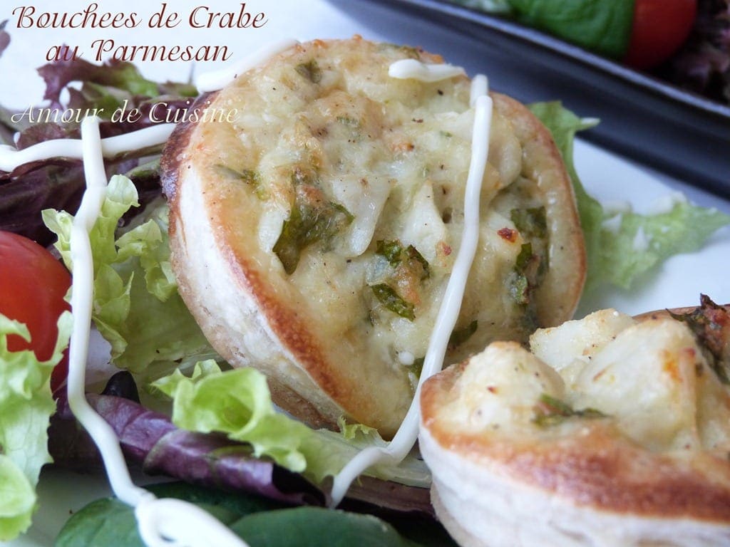 bouchées au crabe et parmesan