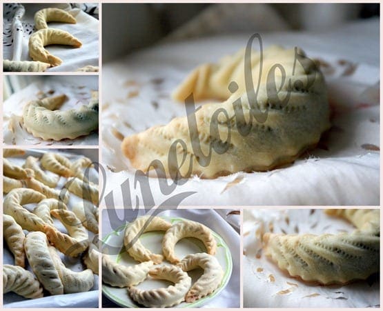 gateau algerien cornes de Gazelle aux noisettes 3 cornes de Gazelle aux noisettes 3