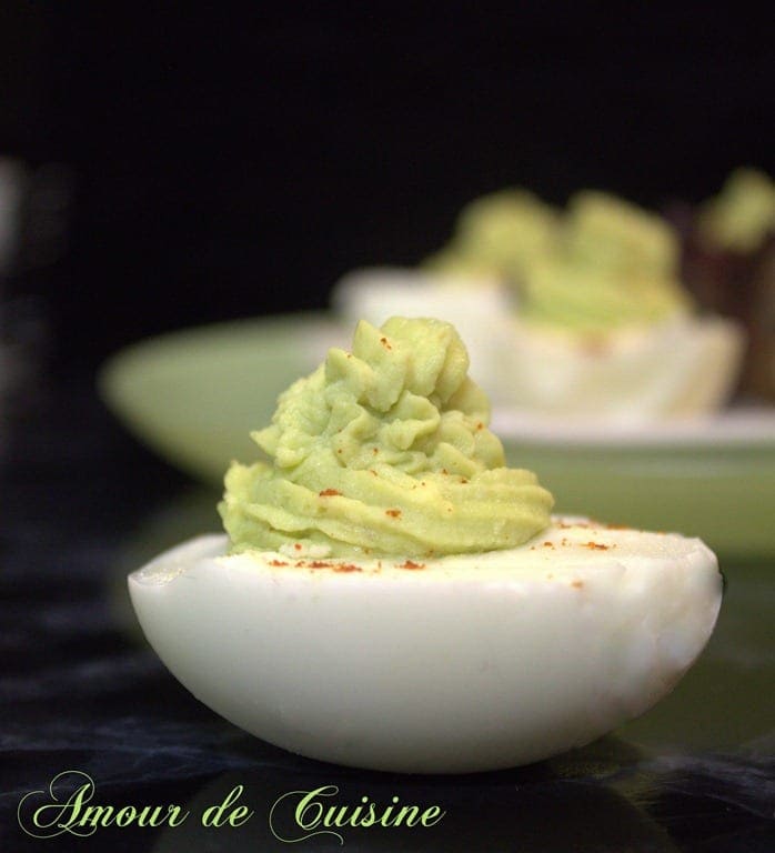 Oeuf mimosa creme d'avocat