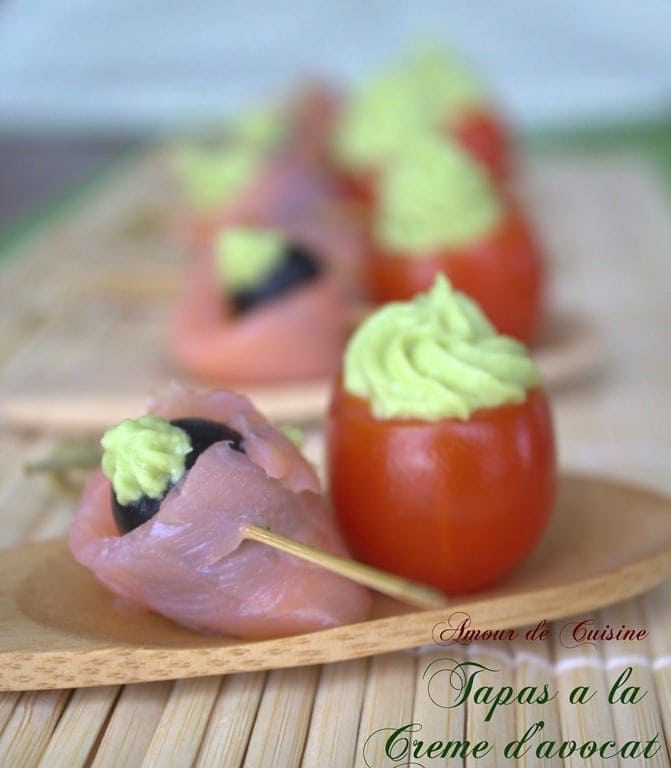 amuse bouche à la creme d'avocat