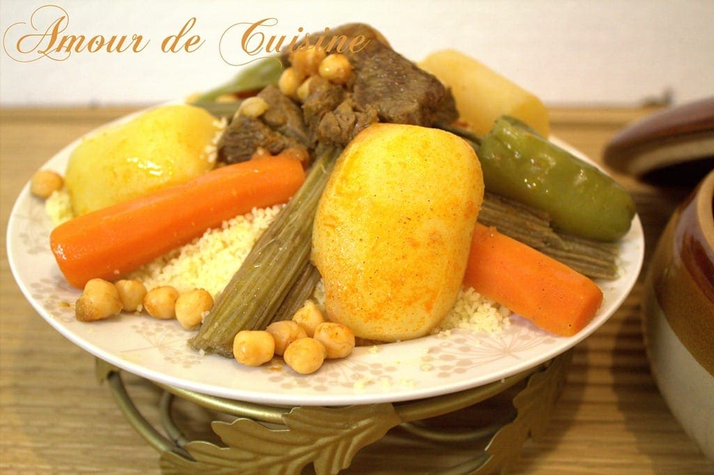 couscous aux cardons, couscous bel khorchefs Amour de cuisine