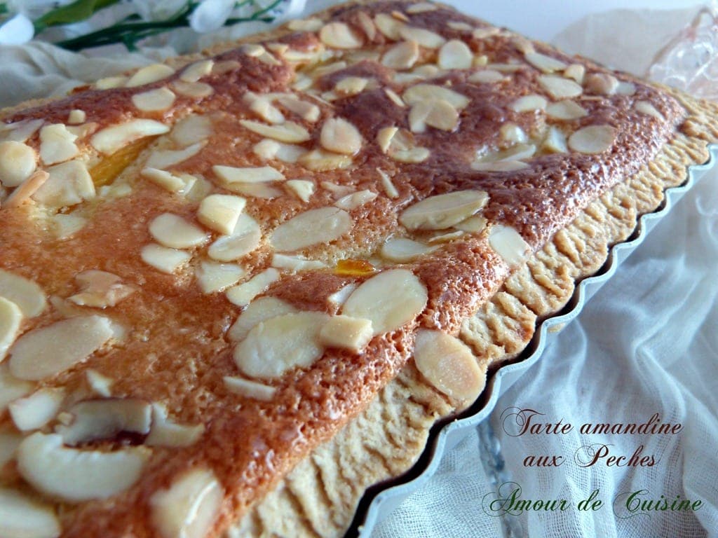 tarte frangipane amandine aux peches