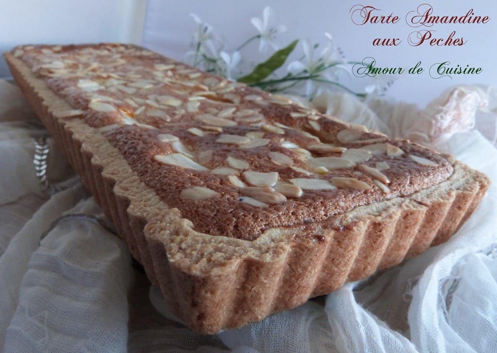 tarte frangipane / amandine aux peches