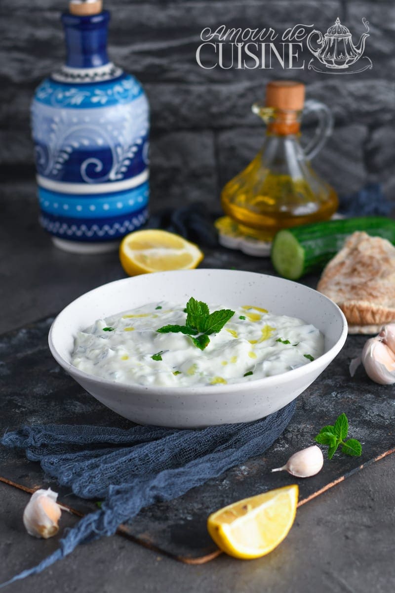 recette tzatziki sauce au concombre et yaourt